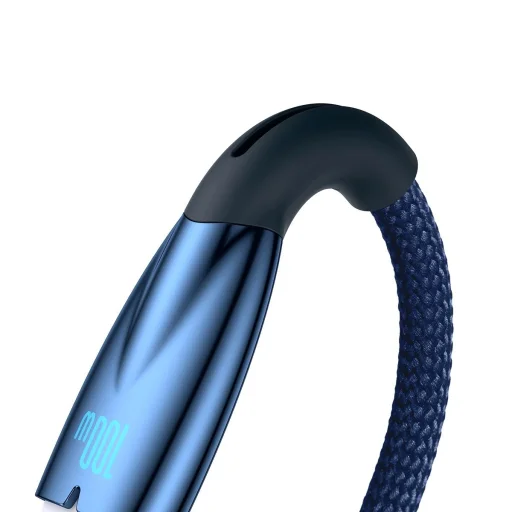 Baseus Glimmer Sorozatú gyorstöltő kábel USB-A - USB-C 100W 480Mbps 1m kék - 3