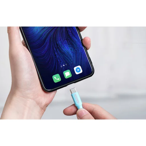 USB 2.0 A - USB-C kábel Vention COKSF 1m 3A Világoskék - 2