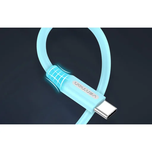 USB 2.0 A - USB-C kábel Vention COKSF 1m 3A Világoskék - 3