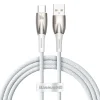 Baseus Glimmer sorozatú gyorstöltő kábel USB-A - USB-C 100W 480Mbps 1m fehér thumbnail