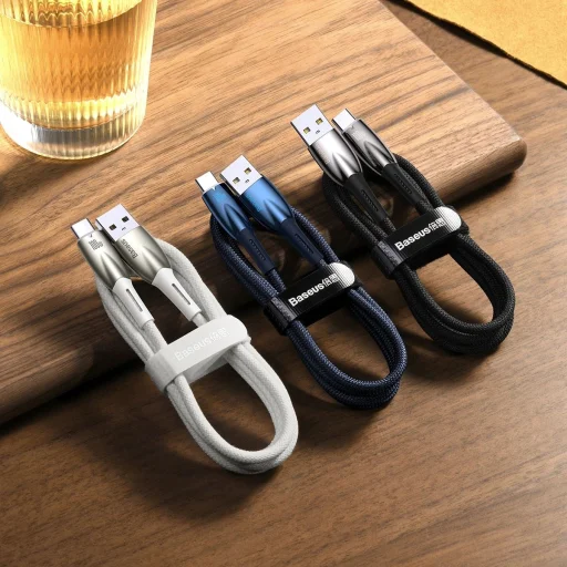 Baseus Glimmer Sorozatú gyorstöltő kábel USB-A - USB-C 100W 480Mbps 1m kék - 10