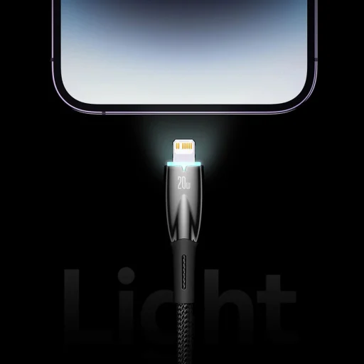 Baseus Glimmer Sorozatú gyorstöltő kábel USB-A - USB-C 100W 480Mbps 1m kék - 12