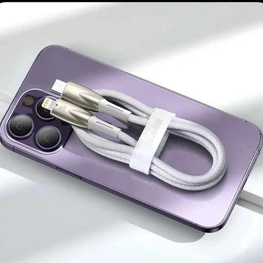 Baseus Glimmer Sorozatú gyorstöltő kábel USB-A - USB-C 100W 480Mbps 1m kék - 17