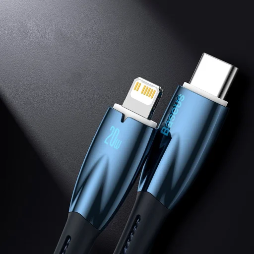 Baseus Glimmer Sorozatú gyorstöltő kábel USB-A - USB-C 100W 480Mbps 1m kék - 16