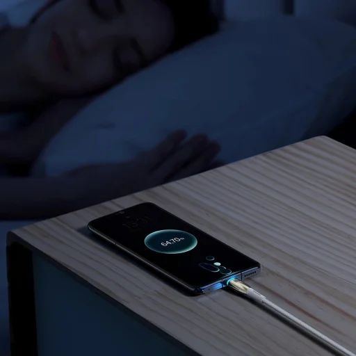 Baseus Glimmer sorozatú gyorstöltő kábel USB-A - USB-C 100W 480Mbps 1m fehér - 10