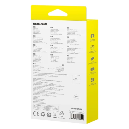 Baseus Superior Sorozat ll USB-C - USB-C 30W 480Mb/s kábel 1m - fehér - 6