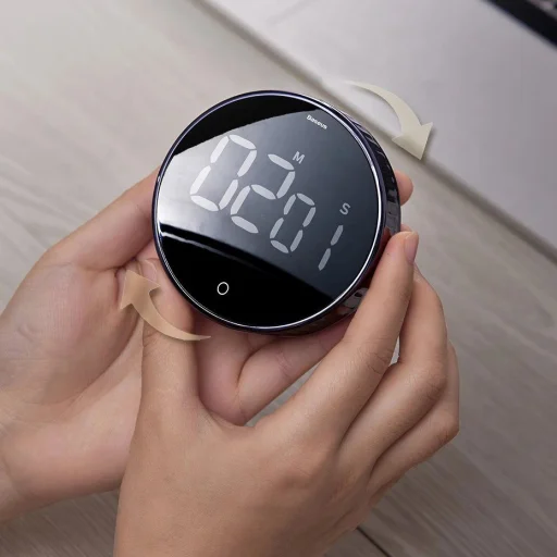 Baseus Heyo forgatható elektronikus időzítő fekete időzítő (ACDJS-01) - 11