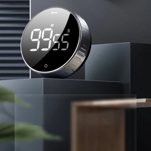 Baseus Heyo forgatható elektronikus időzítő fekete időzítő (ACDJS-01) - 9