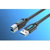 USB 3.0 A - B nyomtatókábel Vention COOBI 2A 3m Fekete PVC thumbnail