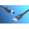 USB 3.0 A - B nyomtatókábel Vention COOBI 2A 3m Fekete PVC thumbnail