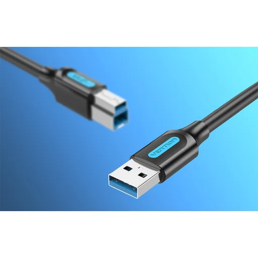 USB 3.0 A - B nyomtatókábel Vention COOBI 2A 3m Fekete PVC - 4