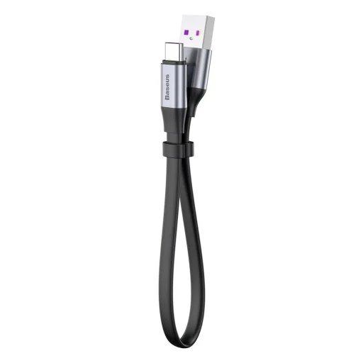 Baseus Simple lapos Type-C USB kábel SuperCharge 5A 40W Gyors Töltés 3.0 QC 3.0 23cm szürke (CATMBJ-BG1) - 3