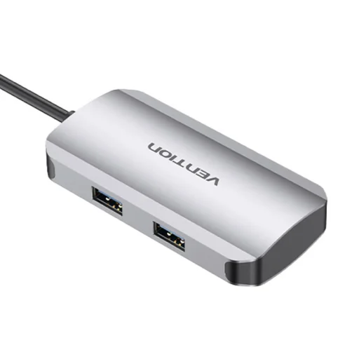 USB-C - USB-C Dokkoló Állomás, 3x USB3.0, PD 0,15m Vention TNDHB, szürke - 2