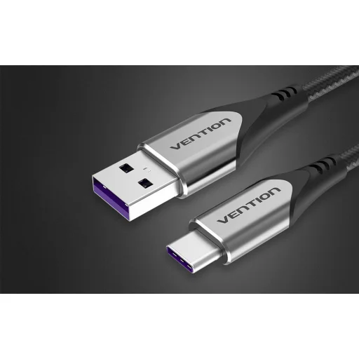 Vention COFHG USB-C - USB 2.0 kábel 5A 1.5m (szürke) - 3