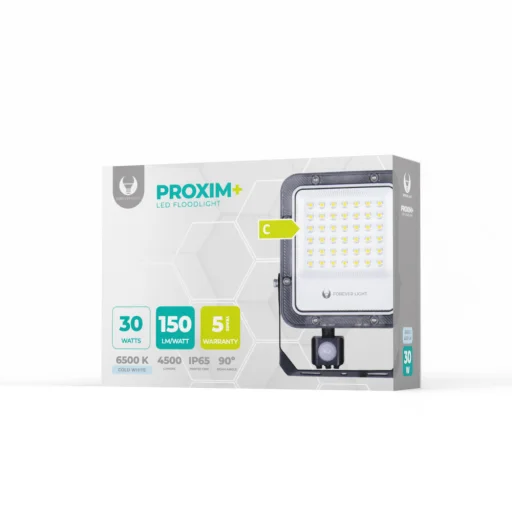 PROXIM+ LED Reflektor 30W 6500K 4500lm PIR 230V IP65 Forever Light 150lm/W - 7
