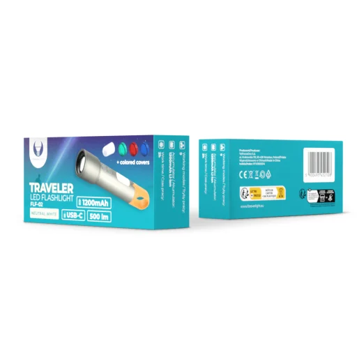 Forever Light LED zseblámpa TRAVELER 1200mAh 500lm USB-C FLF-02, - 22