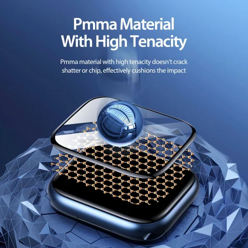 DUX DUCIS kijelzővédő fólia kerettel Apple Watch 10 (46mm) fekete üvegfólia - 5