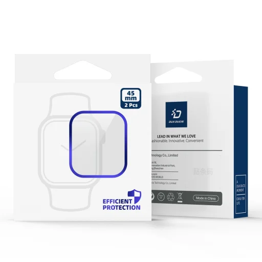 DUX DUCIS kijelzővédő fólia kerettel Apple Watch 10 (46mm) fekete üvegfólia - 10