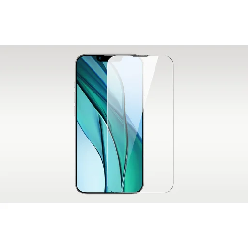 Baseus Corning edzett üvegfólia porszűrővel, iPhone 13/13 Pro/14 - 8