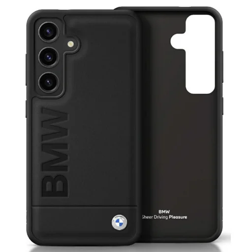 BMW tok Samsung Galaxy S25 Plus BMHCS25MSLLBK (Sign Leather Hot Stamp Logo) fekete tok - 1