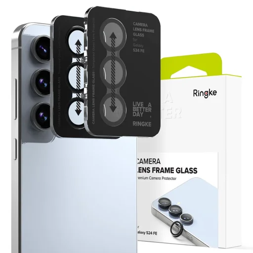 Ringke Kamera Keretvédő 2-pack Samsung Galaxy S24 FE fekete üvegfólia - 1