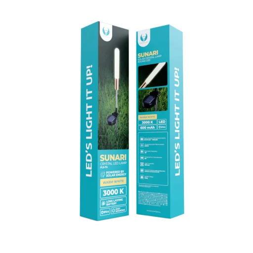 SUNARI Napelemes Lámpa LED FLS-72 Kristály lámpa kerek 3000K 600mAh 0,72Wh Ni-MH Örök Fény - 5