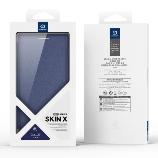 Dux Ducis Skin X Pro tok Samsung Galaxy S25-hez MagSafe-fel és pénztárcával - kék - 14
