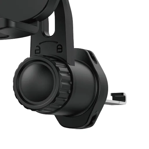 Dudao F2N autós telefontartó légbefúvóra, bilincses - fekete - 2