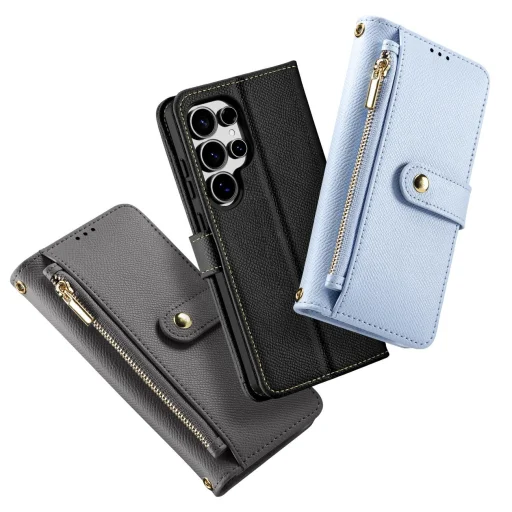 Dux Ducis Lawa bőrtok Samsung Galaxy S25 Ultra - Szürke tok - 11