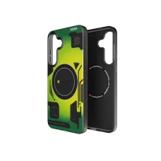 FORCELL F-PROTECT Levels Dual Layer 4D technológiával, katonai ejtési teszttel kompatibilis, MagSafe támogatással SAMSUNG S25 PLUS számára cybert zöld tok