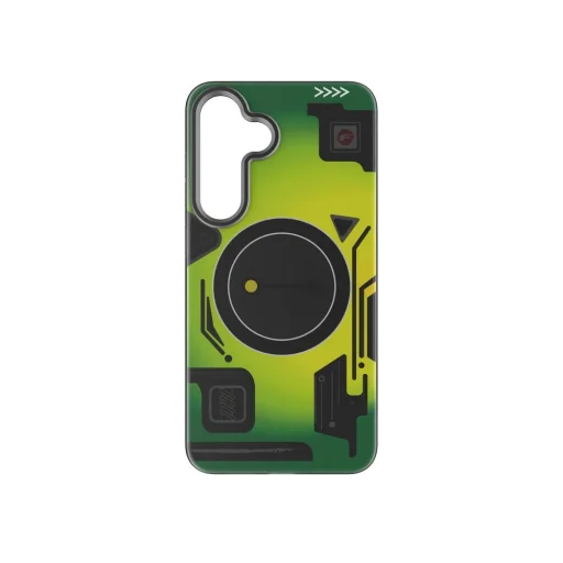 FORCELL F-PROTECT Levels Dual Layer 4D technológiával, katonai ejtési teszttel kompatibilis, MagSafe támogatással SAMSUNG S25 PLUS számára cybert zöld tok - 8