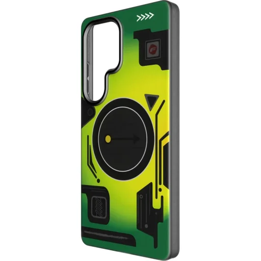 FORCELL F-PROTECT Levels Dual Layer 4D technológiával rendelkező tok, Militia Drop-Test kompatibilis MagSafe-al Samsung Galaxy S25 Ultra-hoz, kiberzöld - 9