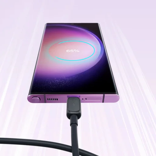 Joyroom Multi-Color Series A14 USB-C / USB-C 60W Kábel 1.2m - Fekete - 8