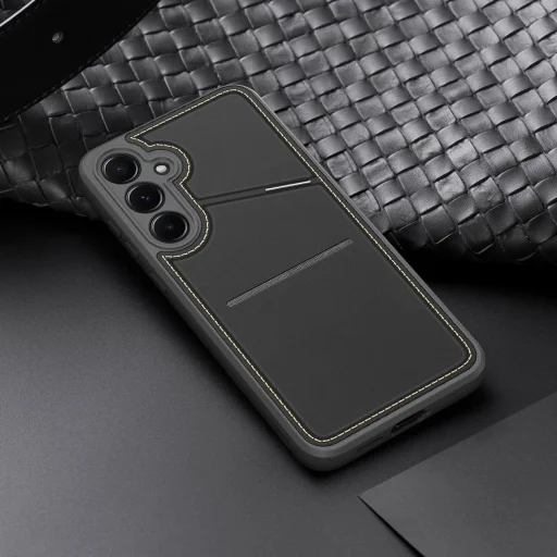 Dux Ducis Rafi II tok Samsung Galaxy S25+ állvánnyal és pénztárcával - Fekete - 4