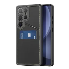 Dux Ducis Rafi II tok Samsung Galaxy S25 Ultra-hoz állvánnyal és pénztárcával - Fekete