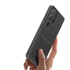 Dux Ducis Rafi II tok Samsung Galaxy S25 Ultra-hoz állvánnyal és pénztárcával - Fekete