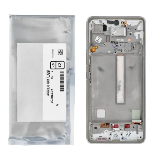 ServicePack LCD Kijelző SAMSUNG A53 5G A536B GH82-28024B Fehér - 5