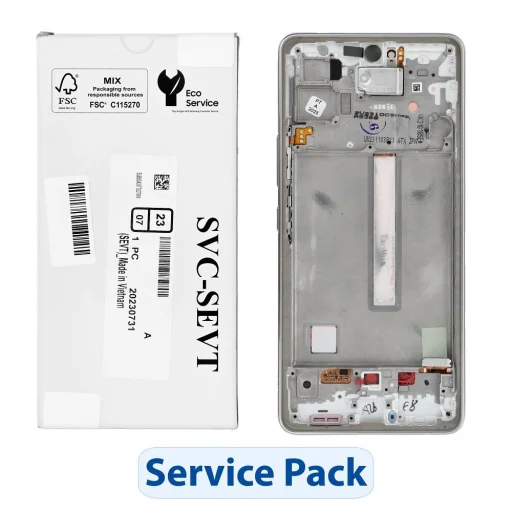 ServicePack LCD Kijelző SAMSUNG A53 5G A536B GH82-28024B Fehér - 1
