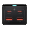 Baseus GaN3 Pro Töltő / elosztó, 2xUSB + 2xUSB-C + AC, 100W (fekete) thumbnail