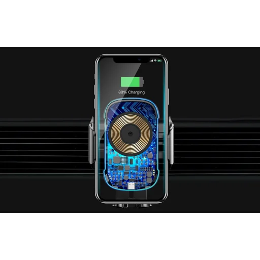 Baseus autós tartó 15W-os töltővel (fekete) Bayern kiadás, szellőzőre, műszerfelra - 10