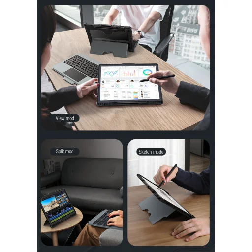 Nillkin Bumper Combo Billentyűzetes Tok (Háttérvilágításos Verzió) Samsung Tab S9+ Fekete Tok - 10