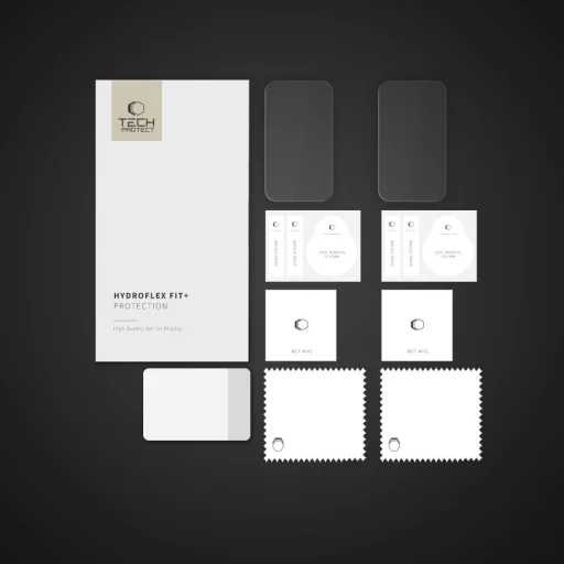 Tech-protect Hydroflex Fit+ hydrogel fólia 2-csomag Xiaomi Smart Band 9 Active átlátszó üvegfólia - 4