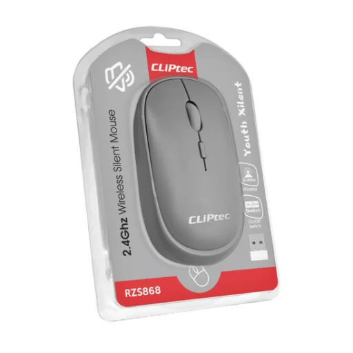 Cliptec számítógépes egér Youth Xilent RZS868 vezeték nélküli optikai 1600DPI szürke - 3