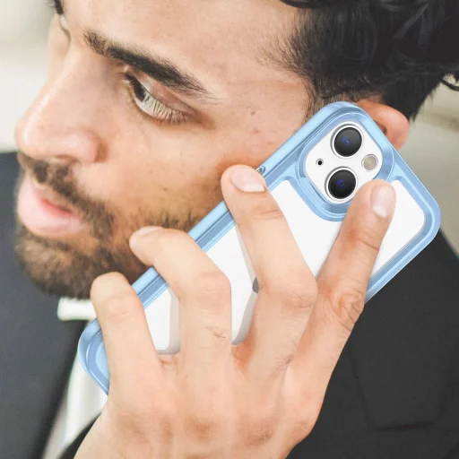 Outer Space tok iPhone 14 Plus kemény tok zselés kerettel kék - 7