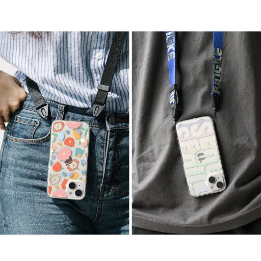 Ringke Fusion Design Páncélozott Tok zselés kerettel iPhone 14 Plus-hoz átlátszó (Virágos) - 13