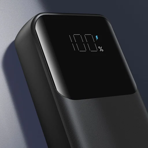 Joyroom JR-PBC06 mini powerbank beépített USB-C / Lightning kábelekkel 30W 10000mAh - fekete - 12