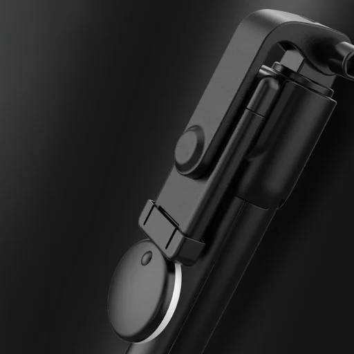 Selfie bot WR1YXS teleszkópos állvány 0,71m kerek lámpával - fekete - 14