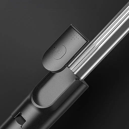 Selfie stick WH1YXS teleszkópos tripod 1m kerek lámpával és telefontartóval - fekete - 12