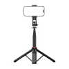 Selfie bot WC1Y2S 1.3 m alumínium ötvözet teleszkópos állvány telefontartóval - fekete thumbnail