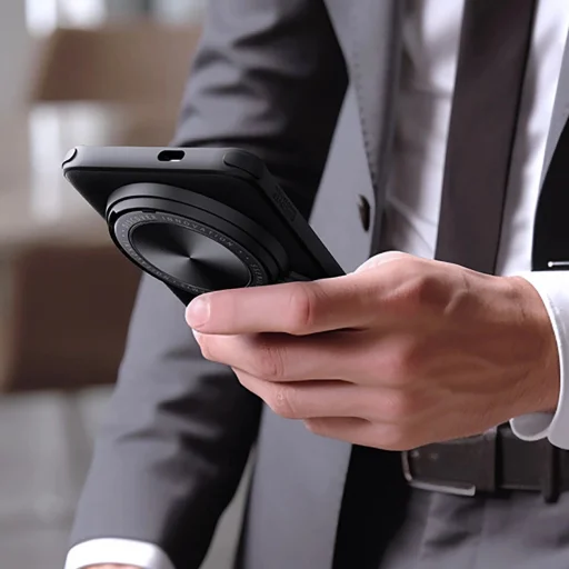 Nillkin CamShield Prop Leather Mágneses tok Xiaomi 14 Ultra - fekete - 12